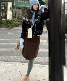 GENERAL IDEA | wool nordic duffle cardigan ノルディック柄ラグラン袖カーディガン(カーディガン/ボレロ)