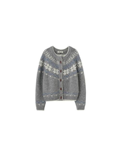 GENERAL IDEA（ジェネラルアイデア）の「wool nordic duffle cardigan ノルディック柄ラグラン袖カーディガン（カーディガン/ボレロ・レディース・グレー/モカ/ネイビー/レッド/ブラウン・L/M/S）」の15枚目の写真