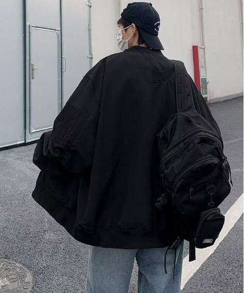 link lot(リンクロット)の「ネックデザインスタンダードMA-1(MA-1・メンズ・ブラック/カーキ・M)」の5枚目の写真
