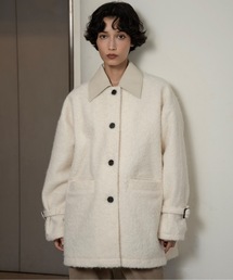 lawgy(ラウジー)のdifferent material fluffy coat / ディファレントマテリアルフラッフィーコート(その他アウター)