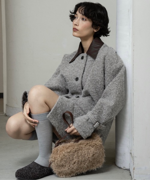 ディファレントマテリアルフラッフィーコート different material fluffy coat / ディファレントマテリアル
