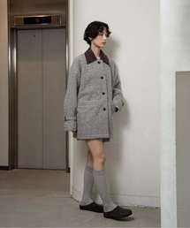different material fluffy coat / ディファレントマテリアル