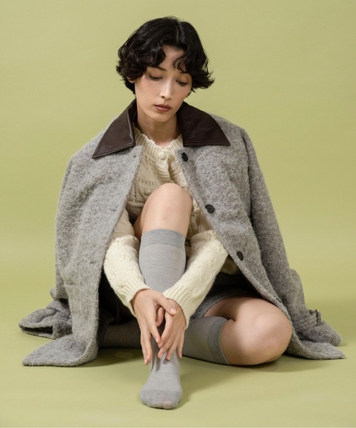 different material fluffy coat / ディファレントマテリアル