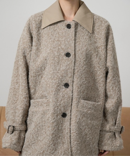 lawgy（ラウジー）の「different material fluffy coat / ディファレントマテリアルフラッフィーコート（その他アウター・レディース・ホワイト/ベージュ/グレー・FREE）」の13枚目の写真