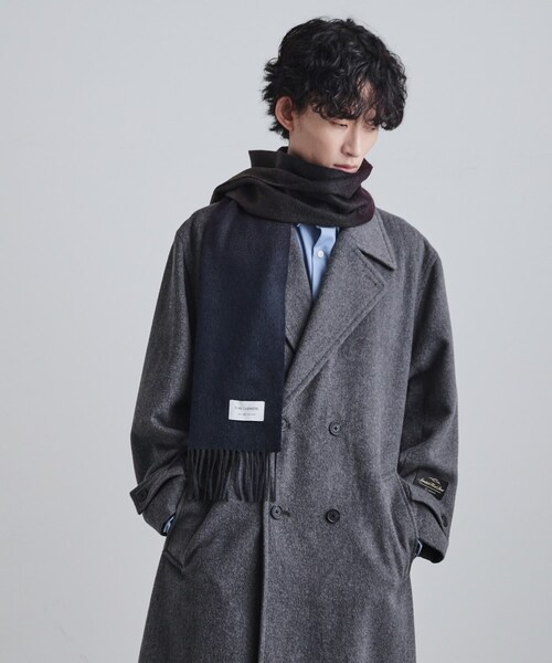 tk.TAKEO KIKUCHI（ティーケータケオキクチ）の「【カシミヤ】グラデーションマフラー（マフラー・メンズ・ネイビー系3/ワイン系2・00）」の8枚目の写真