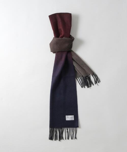 tk.TAKEO KIKUCHI（ティーケータケオキクチ）の「【カシミヤ】グラデーションマフラー（マフラー・メンズ・ネイビー系3/ワイン系2・00）」の9枚目の写真