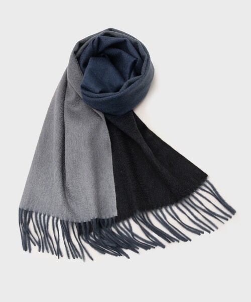 tk.TAKEO KIKUCHI（ティーケータケオキクチ）の「【カシミヤ】グラデーションマフラー（マフラー・メンズ・ネイビー系3/ワイン系2・00）」の13枚目の写真