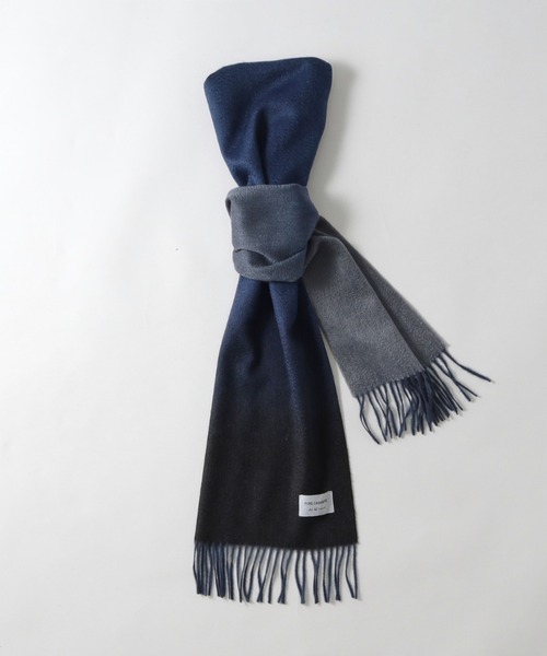 tk.TAKEO KIKUCHI（ティーケータケオキクチ）の「【カシミヤ】グラデーションマフラー（マフラー・メンズ・ネイビー系3/ワイン系2・00）」の15枚目の写真