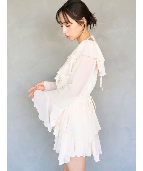 シフォンフリルミニコンビワンピース（ワンピース）｜SNIDEL