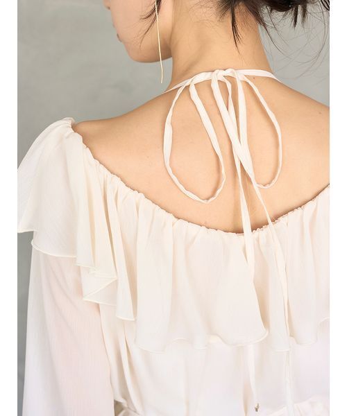 SNIDEL（スナイデル）の「シフォンフリルミニコンビワンピース（ワンピース・レディース・ラベンダー/アイボリー/ブラック・1/0）」の13枚目の写真