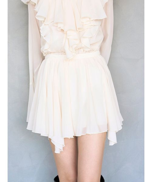 SNIDEL（スナイデル）の「シフォンフリルミニコンビワンピース（ワンピース・レディース・ラベンダー/アイボリー/ブラック・1/0）」の15枚目の写真