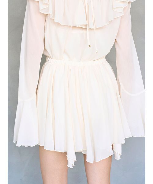 SNIDEL（スナイデル）の「シフォンフリルミニコンビワンピース（ワンピース・レディース・ラベンダー/アイボリー/ブラック・1/0）」の16枚目の写真