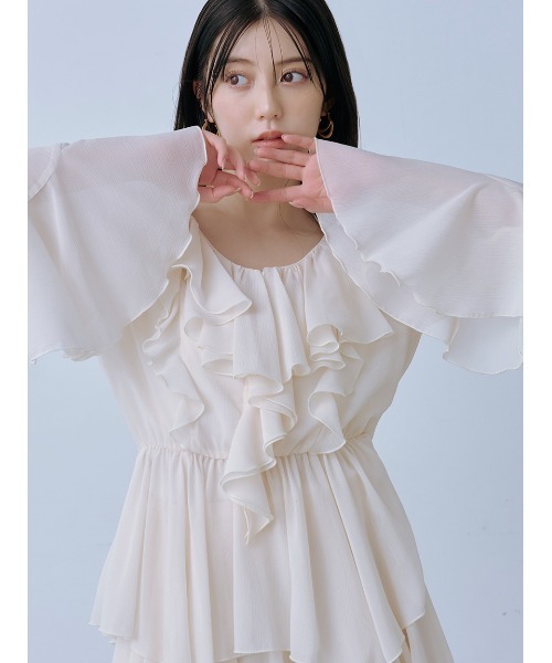 シフォンフリルミニコンビワンピース（ワンピース）｜SNIDEL