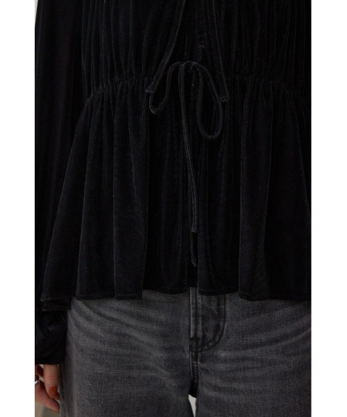 AZUL by moussy(アズールバイマウジー)の「ベロアリボンブラウス(シャツ/ブラウス・レディース・ブラック/ブラウン・FREE)」の13枚目の写真
