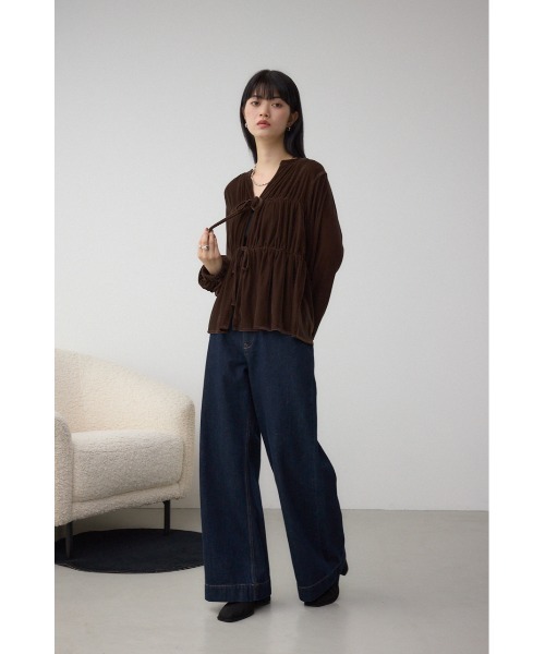 AZUL by moussy(アズールバイマウジー)の「ベロアリボンブラウス(シャツ/ブラウス・レディース・ブラック/ブラウン・FREE)」の17枚目の写真