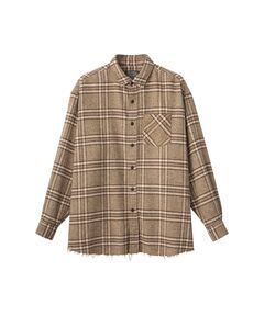 GRANCY】Shirring Design Bleach Check Shirt / シャーリングデザイン