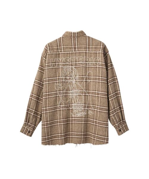 HYSTERIC GLAMOUR(ヒステリックグラマー)の「GUITAR GIRL刺繍 ワークシャツ(シャツ/ブラウス・メンズ・ブルー系その他/ベージュ系その他・SMALL/MEDIUM/LARGE/X-LARGE)」の3枚目の写真
