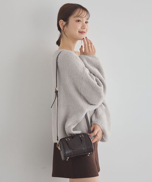 earth music&ecology（アースミュージックアンドエコロジー）の「ミニボストンバッグ（ハンドバッグ・レディース・レッド/ダークブラウン/ブラック・FREE）」の6枚目の写真