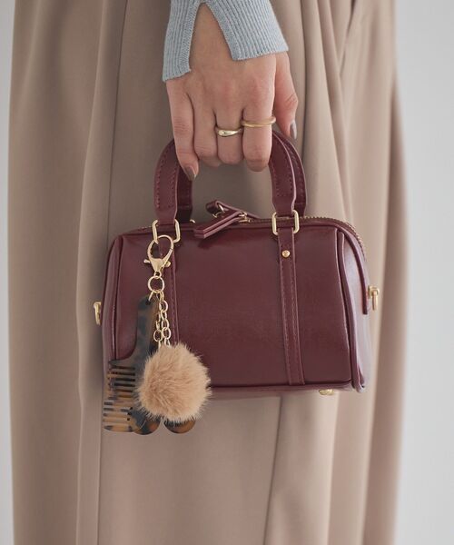 earth music&ecology（アースミュージックアンドエコロジー）の「ミニボストンバッグ（ハンドバッグ・レディース・レッド/ダークブラウン/ブラック・FREE）」の3枚目の写真