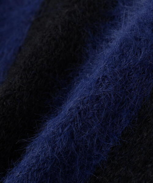 DANKE SCHON（ダンケシェーン）の「【WEB&DEPOT限定】DankeSchon/ダンケシェーン/SHAGGY STRIPE CARDIGAN（カーディガン/ボレロ・メンズ・モスグリーン/ブラック・L/XL/M）」の10枚目の写真