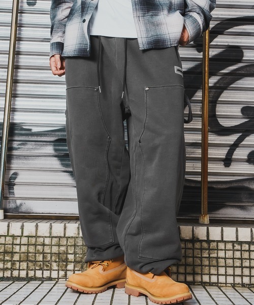 improves(インプローブス)の「【SIDEWAY STANCE】ピグメント スウェット ペインターパンツ(スウェットパンツ・メンズ・ブラウン/ブラック・X-LARGE/LARGE/MEDIUM/SMALL)」の2枚目の写真