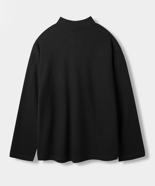 DIMITRI BLACK(ディミトリブラック)の「コンフォートハーフモックネックニットTシャツ_ブラック(ニット/セーター・レディース・その他・X-LARGE/MEDIUM/LARGE)」の2枚目の写真