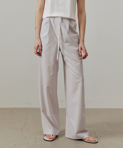 ARTID(アルティーダ)の「配色ポイントストリングワイドパンツ_LIGHT PINK(デニムパンツ・レディース・ライトピンク・SMALL/MEDIUM)」の1枚目の写真