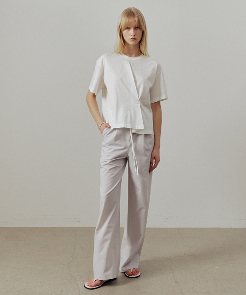 ARTID(アルティーダ)の「配色ポイントストリングワイドパンツ_LIGHT PINK(デニムパンツ・レディース・ライトピンク・SMALL/MEDIUM)」の4枚目の写真
