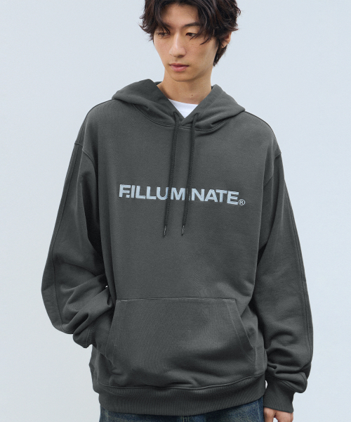 F.ILLUMINATE(フィルミネイト)の「シグネチャーアセンティックロゴフードパーカー-チャコール(パーカー・レディース・その他・SMALL/MEDIUM/LARGE)」の3枚目の写真