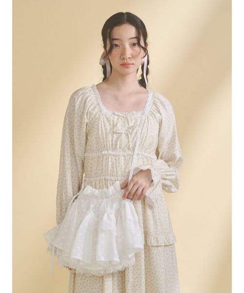 merry jenny（メリージェニー）の「ティアードレースポシェット（ショルダーバッグ・レディース・オフホワイト・FREE）」の3枚目の写真