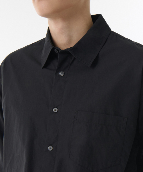 MUSINSA STANDARD（ムシンサスタンダード）の「リラックスドソフトポプリンシャツ[ブラック]（シャツ/ブラウス・メンズ・その他・XX-LARGE/SMALL/MEDIUM/LARGE/X-LARGE）」の3枚目の写真
