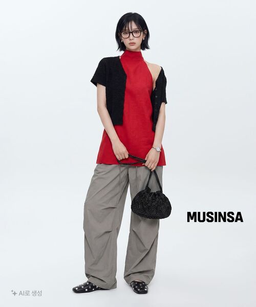 MUSINSA STANDARD WOMAN（ムシンサスタンダードウーマン）の「ウィメンズパラシュートパンツ[ライトグレー]（スウェットパンツ・レディース・その他・30/24/26/28/22）」の9枚目の写真