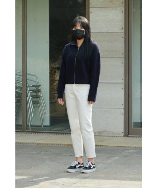 MUSINSA STANDARD WOMAN（ムシンサスタンダードウーマン）の「レディースラムウールリブニットジップアップ[ネイビー]（カーディガン/ボレロ・レディース・その他・SMALL/MEDIUM/LARGE）」の11枚目の写真