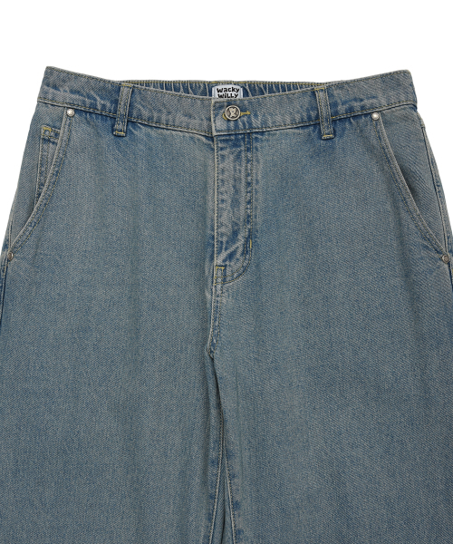 Wacky WiLLy（ワッキーウィリー）の「ストレートデニムパンツ薄青（デニムパンツ・レディース・その他・SMALL/MEDIUM/LARGE/X-LARGE）」の4枚目の写真
