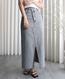 YENNA | 【 YENNA Original Jeans 】クロスデザインスリットデニムスカート(デニムスカート)