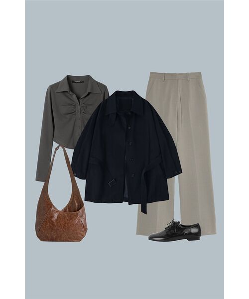 AVANDRESS(アバンドレス )の「Nicole Cara Shirring Shirt CHARCOAL(シャツ/ブラウス・レディース・チャコール・MEDIUM/SMALL)」の7枚目の写真
