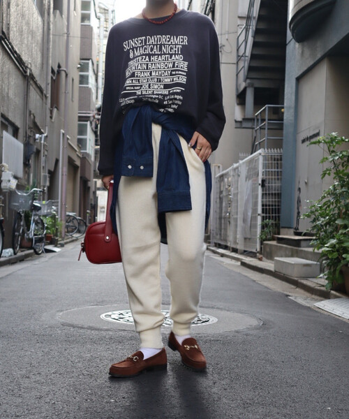 FREAK'S STORE(フリークスストア)の「Knit Jogger Pants/ニット ジョガーパンツ<セットアップ対応>(その他パンツ・レディース・グレー/オフホワイト/ネイビー・MEDIUM/SMALL)」の2枚目の写真