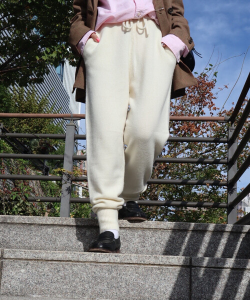 FREAK'S STORE(フリークスストア)の「Knit Jogger Pants/ニット ジョガーパンツ<セットアップ対応>(その他パンツ・レディース・グレー/オフホワイト/ネイビー・MEDIUM/SMALL)」の10枚目の写真