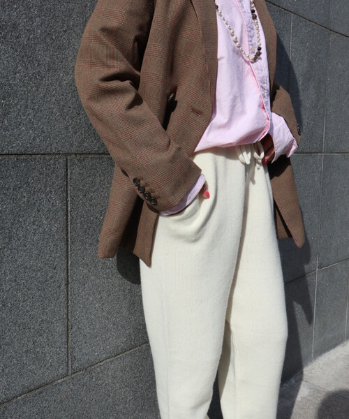 FREAK'S STORE(フリークスストア)の「Knit Jogger Pants/ニット ジョガーパンツ<セットアップ対応>(その他パンツ・レディース・グレー/オフホワイト/ネイビー・MEDIUM/SMALL)」の13枚目の写真