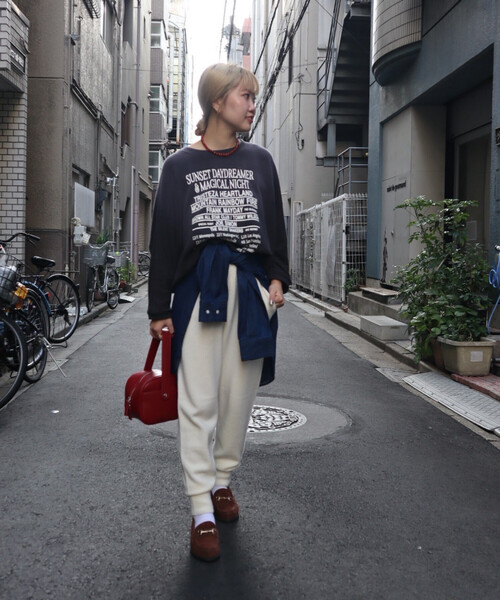 FREAK'S STORE(フリークスストア)の「Knit Jogger Pants/ニット ジョガーパンツ<セットアップ対応>(その他パンツ・レディース・グレー/オフホワイト/ネイビー・MEDIUM/SMALL)」の14枚目の写真