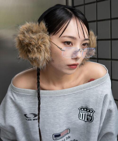 WEGO（ウィゴー）の「WEGO/ボリュームMIXファーイヤーマフ（イヤーマフ・レディース・ホワイト/ブラウン/グレー・FREE）」の4枚目の写真