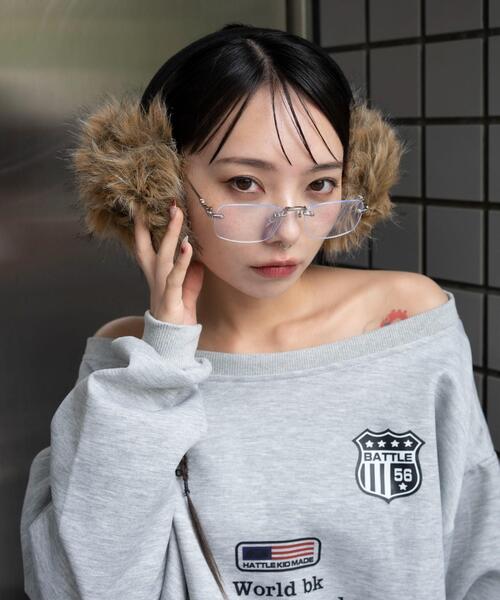 WEGO（ウィゴー）の「WEGO/ボリュームMIXファーイヤーマフ（イヤーマフ・レディース・ホワイト/ブラウン/グレー・FREE）」の5枚目の写真