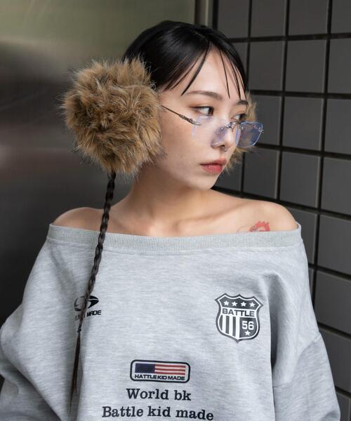 WEGO（ウィゴー）の「WEGO/ボリュームMIXファーイヤーマフ（イヤーマフ・レディース・ホワイト/ブラウン/グレー・FREE）」の7枚目の写真