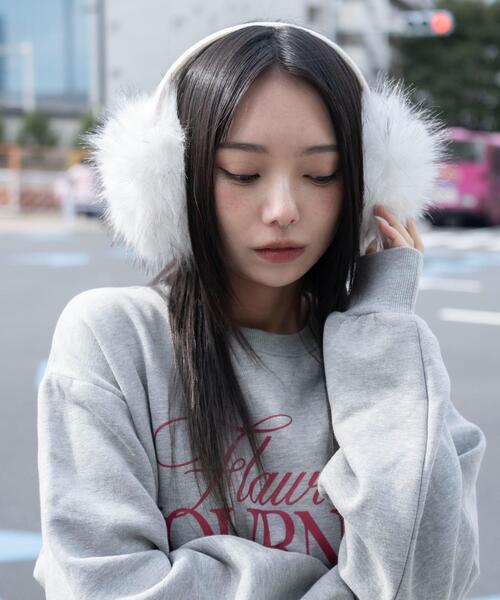 WEGO（ウィゴー）の「WEGO/ボリュームMIXファーイヤーマフ（イヤーマフ・レディース・ホワイト/ブラウン/グレー・FREE）」の8枚目の写真