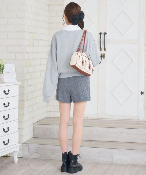 ems excite（エムズエキサイト）の「ケーブルニットSPT（その他パンツ・レディース・ナチュラル/チャコールグレー・FREE）」の13枚目の写真