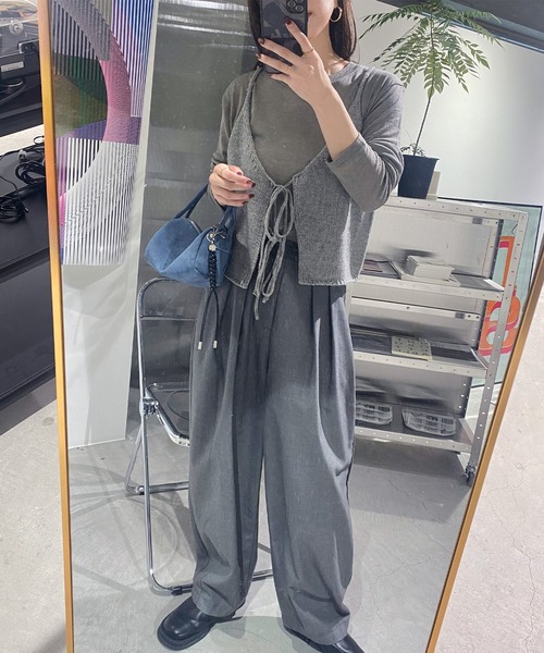 ISOOK（アイスー）の「2wayスエードバッグ(kiharu select) / ハンドバッグ ショルダーバッグ 斜め掛け ミニ スウェード ブルー ブラウン 青 茶（ハンドバッグ・レディース・ブルー/ブラウン・FREE）」の6枚目の写真