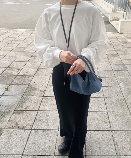 ISOOK（アイスー）の「2wayスエードバッグ(kiharu select) / ハンドバッグ ショルダーバッグ 斜め掛け ミニ スウェード ブルー ブラウン 青 茶（ハンドバッグ・レディース・ブルー/ブラウン・FREE）」の7枚目の写真