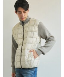 TRANSITION（トランジション）の「【TAION】 HI NECK DOWN JK SLEEVE KNIT ベーシック ハイネックWジップ ニットスリーブダウンジャケット（ニット/セーター）」