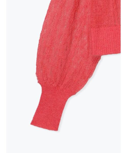 TSUHARU by Samansa Mos2（ツハルバイサマンサモスモス）の「モヘヤ混ケーブル柄シアーニットカーディガン（カーディガン/ボレロ・レディース・オフホワイト/ミント/ピンク・F）」の15枚目の写真