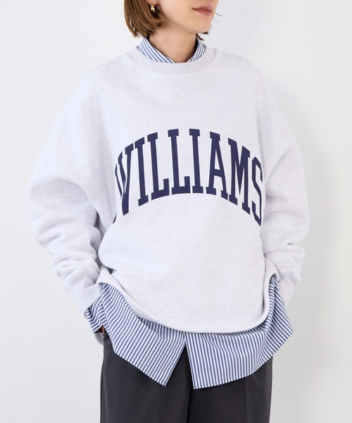 MICA&DEAL（マイカ＆ディール）の「"WILLIAMS"ロゴ裏起毛スウェット（スウェット・レディース・チャコールグレー/ライトグレー/グレイッシュベージュ・FREE）」の3枚目の写真